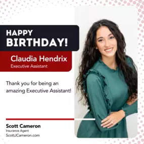 Wishing Claudia, our exceptional Executive Assistant, a very happy birthday! You make every day brighter and smoother for all of us.
Thank you for being our office's heart and everything you do. May your day be filled with joy, laughter, and all your favorite things! Here's to a fantastic year ahead!