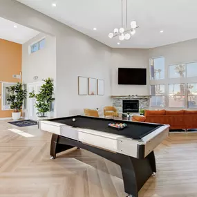 Clubroom with pool table