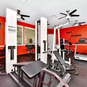 fitness center with exercise machines