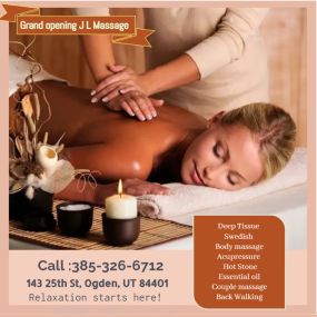 Massage techniques are commonly applied with hands, fingers, 
elbows, knees, forearms, feet, or a device. 
The purpose of massage is generally for the treatment of 
body stress or pain.