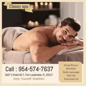 The full body massage targets all the major areas of the body that are most subject to strain 
and discomfort including the neck, back, arms, legs, and feet. If you need an area of the body 
that you feel needs extra consideration, such as an extra sore neck or back, feel free to make 
your massage therapist aware and they will be more than willing to accommodate you.