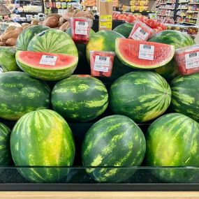 We are delighted that watermelon season is upon us! We’ve got our juicy and delicious watermelons whole, in quarters, and fresh-cut chunks. Stop by and grab some today! We’ve got plenty at South Point Grocery!