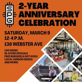 We’re celebrating two amazing years at South Point Grocery on Saturday, March 9, from 12-4 pm. Join us for live music, in-store specials, samples from local vendors, free burgers and hot dogs, and much more! 136 Webster Avenue