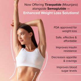 Skin Bar MedSpa is thrilled to share exciting news with you! Our clinic has expanded its offerings to include Tirzepatide (Mounjaro), complementing our existing Semaglutide treatment. This new addition has shown promising results, with patients experiencing more rapid and significant weight loss with fewer side effects.
 
If you’re currently using Semaglutide and wondering whether Tirzepatide might be a better option for you, we’re here to help. Reach out to discuss the potential benefits of mak