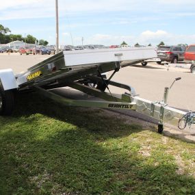 Explore easy loading and unloading with the Aluma 6810H TILT trailer available at M&G Trailer Sales, offering a practical solution for your hauling needs.