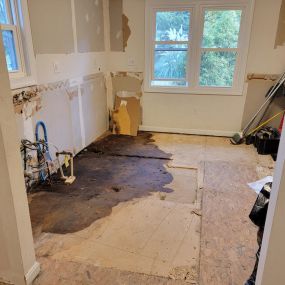 Water damage in a home