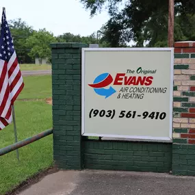 Evans Air Conditioning, The Original building sign
