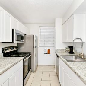 bright and airy galley kitchen