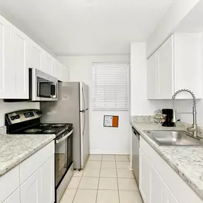 Bright and airy galley kitchen