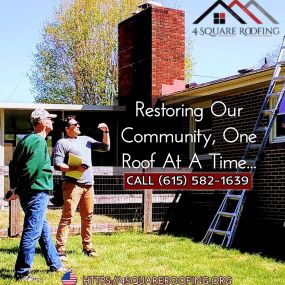 4 Square Roofing is proudly restoring our community one roof at a time!