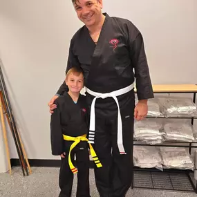 A huge Welcome and Congratulations to our newest Master's Club members, Michael and Nate! How awesome is it going to be for them to journey to their black belts together!!
We're so happy to have their family as apart of Dojo Eden Prairie!