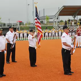 Pregame ceremony at Gleason Fields