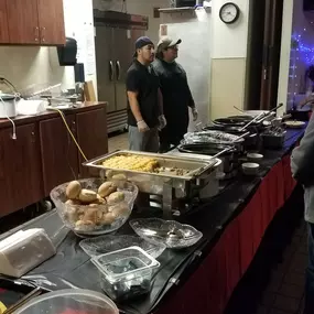 Buffet spread at Osseo/maple grove American Legion