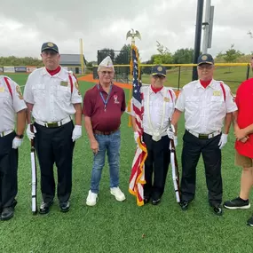 Veterans ready for the pregame ceremony