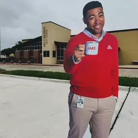 Today, we took #jakefromstatefarm along for a ride for #tacotuesday for #teacherappreciationweek. We were so happy to be able to thank the teachers and staff of Progressive High School for all their hard work this year!