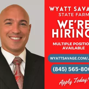 Are you outgoing, driven, and ready to learn? We're here to invest in you!

We're on the lookout for individuals who are eager to embark on a fulfilling journey in the insurance industry.  Discover endless opportunities for growth and development as you receive top-notch training and mentorship.

Take the first step towards a rewarding career with Wyatt Savage State Farm today!