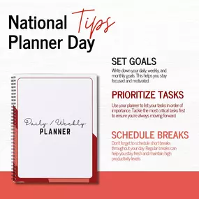 Happy National Planner Day! ????✨ Planners are more than just a place to jot down appointments—they're powerful tools for boosting productivity and staying organized. How do you use your planner to stay organized? Share your tips and tricks in the comments!