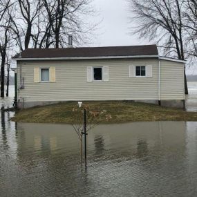 Pictured here is Frederic Wisconsin water damage.