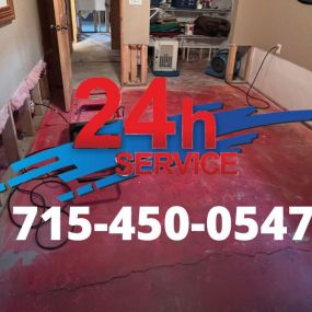 Home water damage restoration and mold remediation in Spooner Wisconsin.