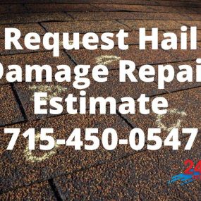 Pictured here is a hail damaged roof in Danbury, WI.  As your local Danbury roof contractor, we understand that many homeowners don’t know their roof experienced hail damage for a variety of reasons.