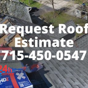 Pictured here is roof repair in Trade Lake, WI.  We are working in between a series of storms to patch areas of the roof decking from torrential rain.
