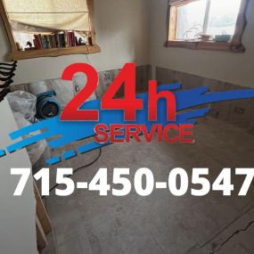 Pictured here is Spooner Wisconsin basement water damage.