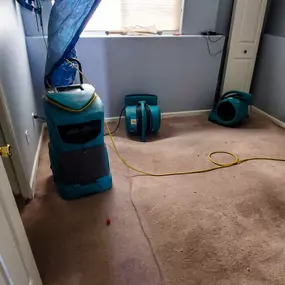 Pictured here is Danbury water damage.  This home has a lookout basement on grade and has no drain tile.  After a torrential rainstorm, the basement flooded.