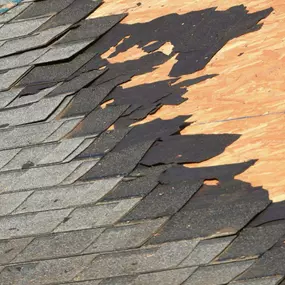 Pictured here is a hail damaged and storm damaged roof in Siren, WI.  As your local Siren roof contractor, we understand a well-maintained roof contributes significantly to a home's energy efficiency.