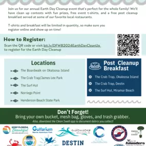 It's almost that time of year folks! Get ready for the annual Earth Day Beach Clean Up here at The Boardwalk and other participating locations!