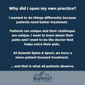 Why did I open my own practice?