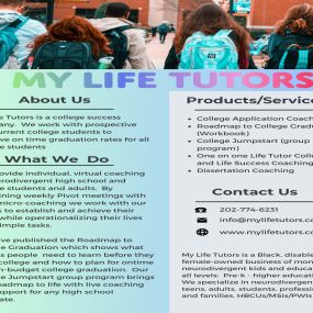 One pager summariaing our website for families