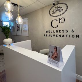 Receptionist area at C10 Wellness and Rejuvenation