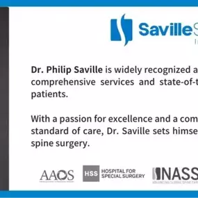 Meet Dr. Philip Saville, MD
Dr. Philip Saville is a highly accomplished, board-certified spine surgeon in Palm Beach Gardens. With an impressive educational background and extensive experience in the field, he is known for his expertise in minimally invasive spine surgery and motion-preserving procedures, including cervical and lumbar disc replacements.