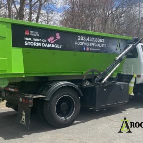 Dumpster truck rental by AZ Roofing