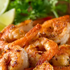 Enjoy mouth-watering shrimp at Port 17 Seafood Restaurant at Harrah's Gulf Coast Hotel & Casino, in Biloxi MS.