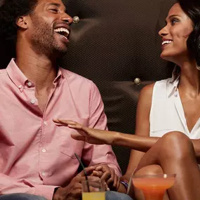 Couple at Eden Lounge in Harrah's Resort Atlantic City.