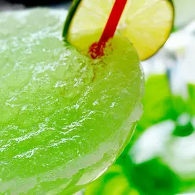 Green frozen drinks at Blender Bar at Silver Legacy Resort Hotel & Casino in Reno, NV.