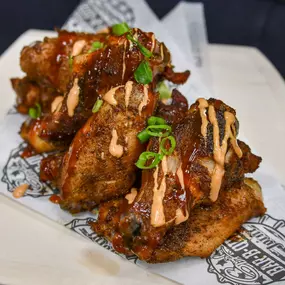 Chicken Wings at Guy Fieri's Bar-B-Que Joint in  Caesars Atlantic City.