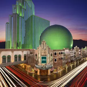 Silver Legacy Resort Hotel & Casino in Reno, NV - Exterior Night Shot