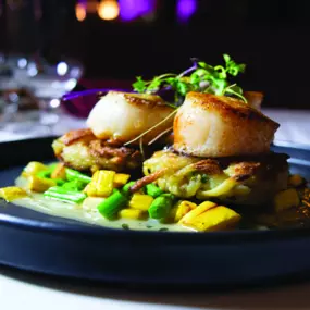 Roxy's Restaurant and Bar Signature dishes at Eldorado Hotel & Casino n Reno, Nevada. Roxy's chefs' hand-select top cuts of meats, poultry and fish to create exquisite entrées prepared in a specialty wood-fired oven.