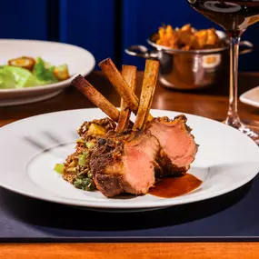 Gordon Ramsay's Rack of Lamb - Braised Leg Shank, Sweet Potato Hash, Lamb Jus, Chimichurri.