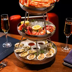 Gordon Ramsay's Shellfish Platter - 1/2 lb. King Crab, Oysters, Shrimp Cocktail, Lobster, Citrus Soy, Champagne Mignonette, Cocktail Sauce