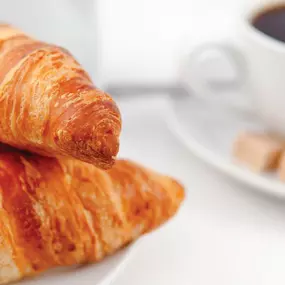 Coffe & Croissants at Café Tazza in Harrah's Resort Atlantic City.