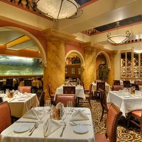 Interior shot of La Strada's main dining room at Eldorado Hotel Resort & Casino in Reno, NV.