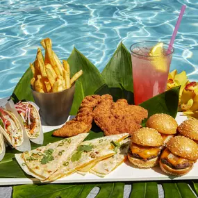 Flamingo Las Vegas Pools Menu Offerings - Family Pool & Adults Only 21+ GO Pool