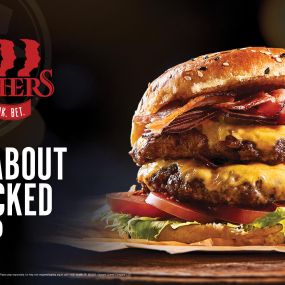 Stacked burgers can be found at Brew Brothers in Horseshoe Black Hawk