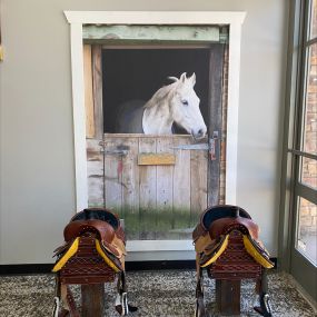 Paseo Ranch Pediatric Dentistry & Ortho horse and saddles
