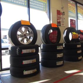 We are not just a tire shop. We offer an array of other services like suspension repair, engine repair and replacement, and brake services!