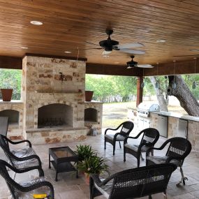 Modern Outdoor Fireplace Builder San Antonio