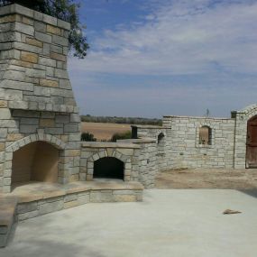 Custom Outdoor Stone Fireplaces San Antonio